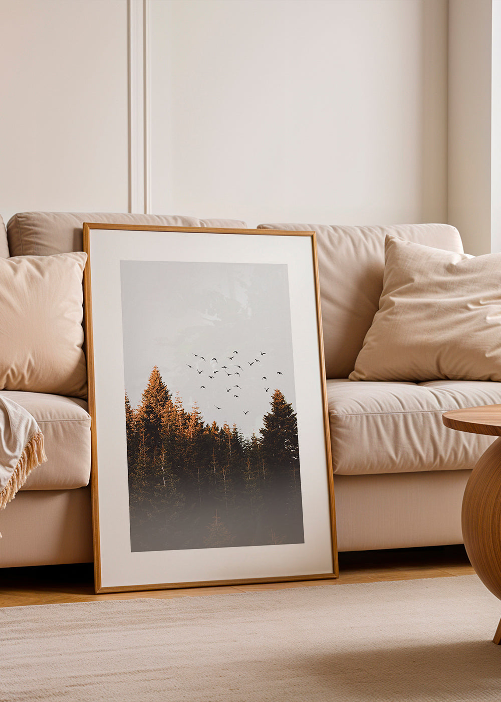 Birds above the forest
