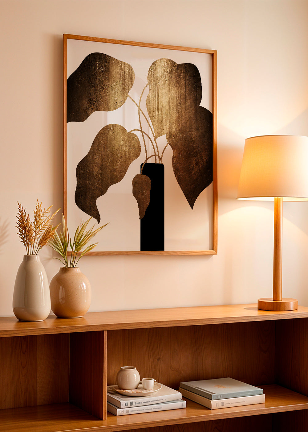Abstract bouquet - gold