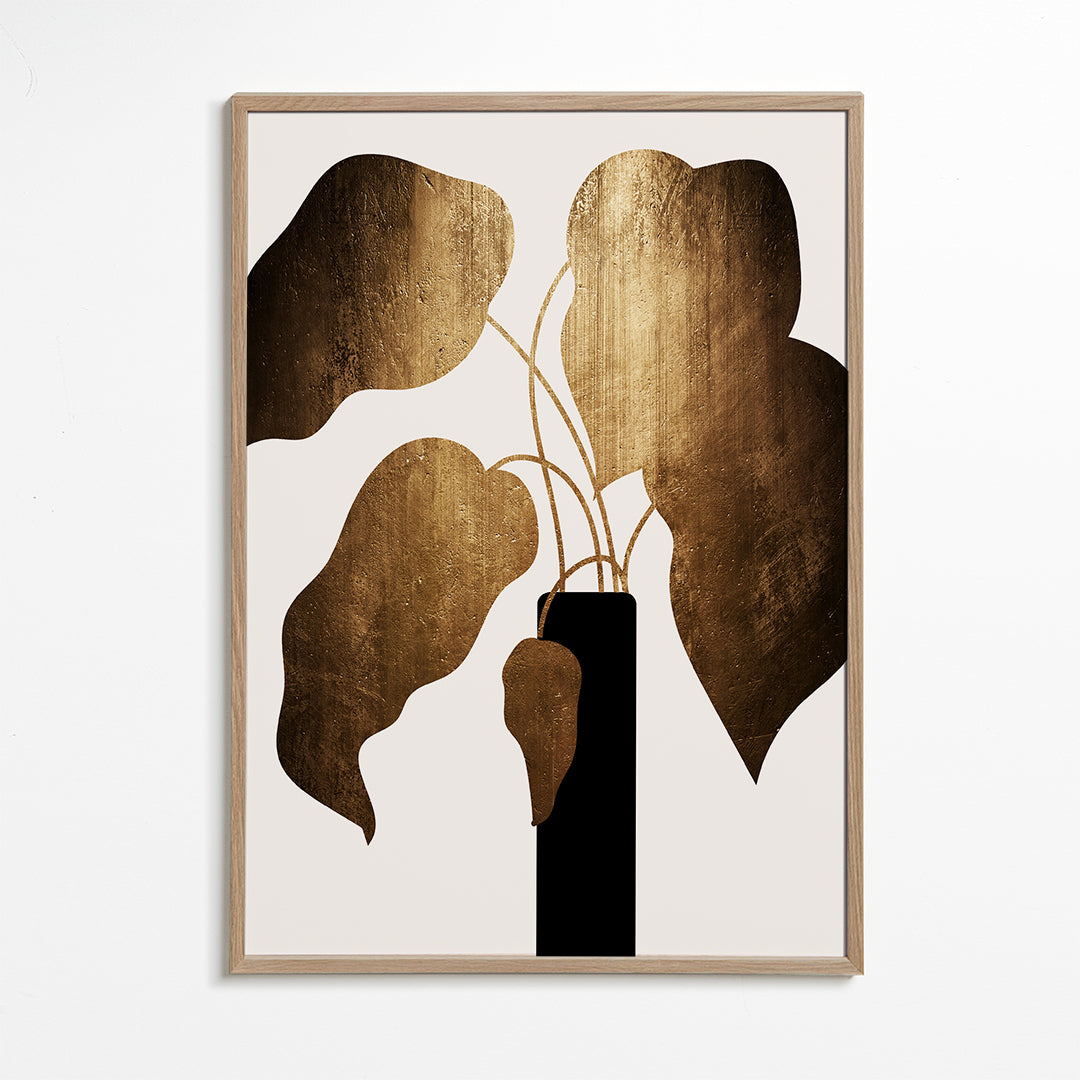 Abstract bouquet - gold