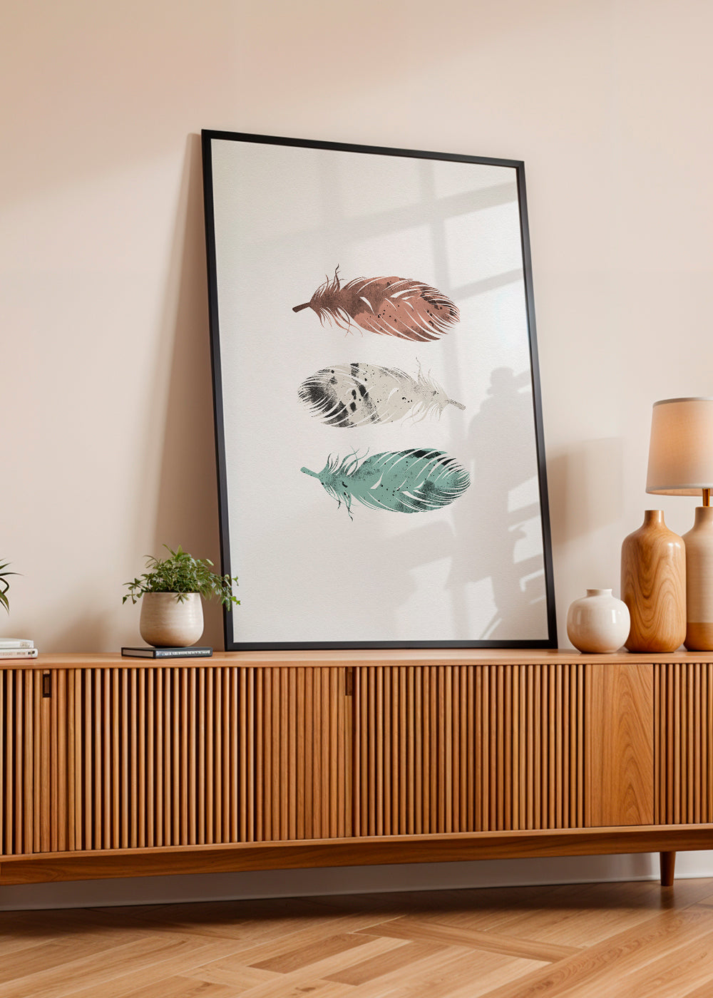 Pastel feathers
