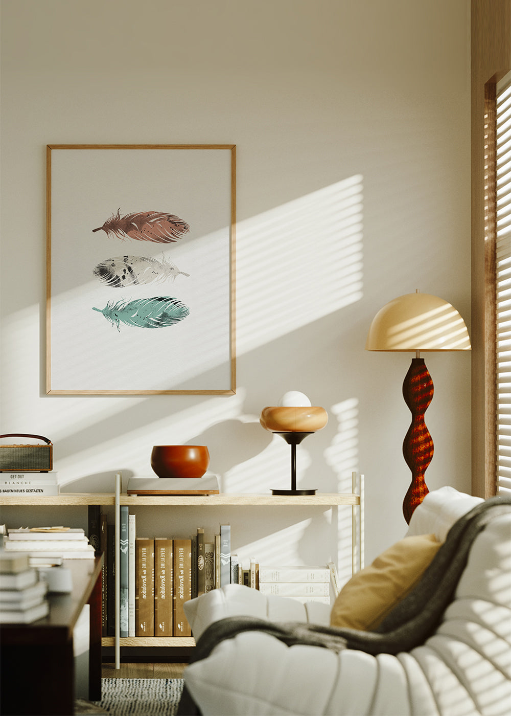 Pastel feathers