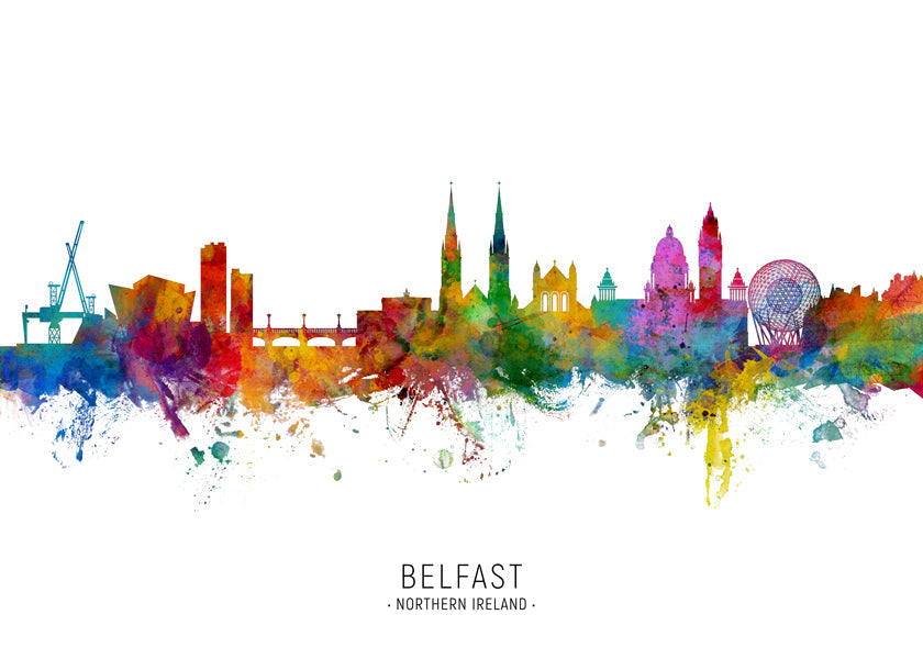 Belfast skyline multicolour