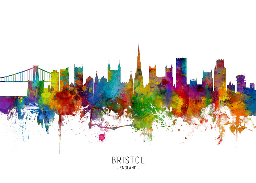 Bristol skyline multicolour