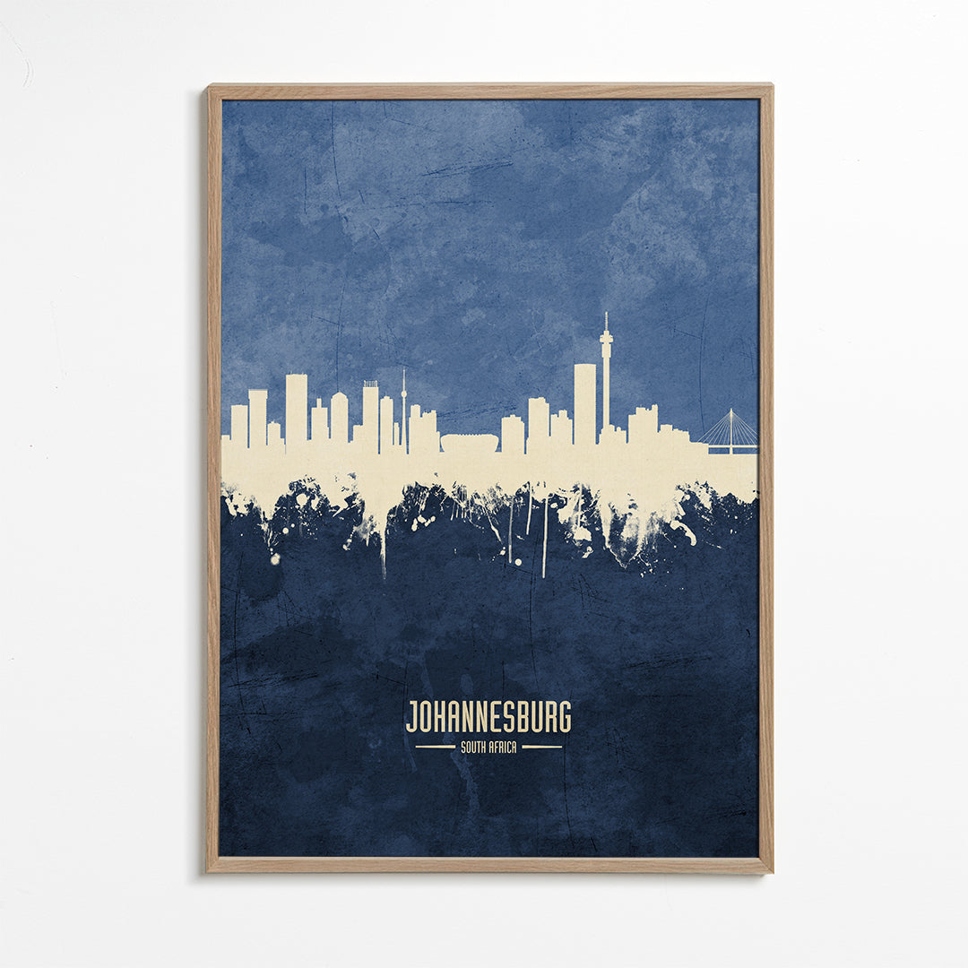 Johannesburg Skyline blue