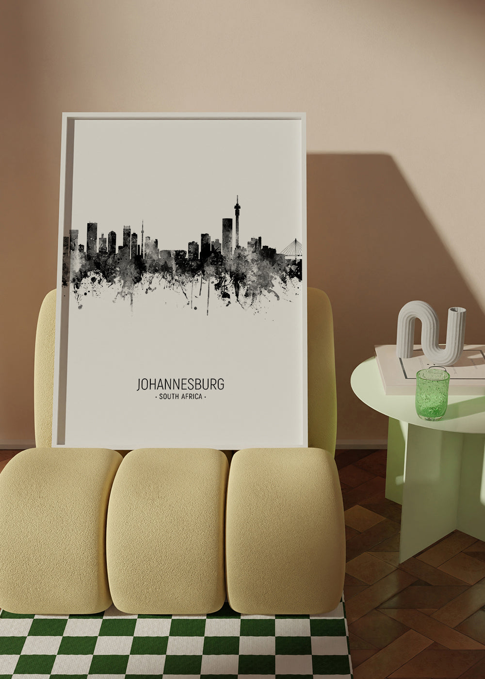 Johannesburg Skyline black and white