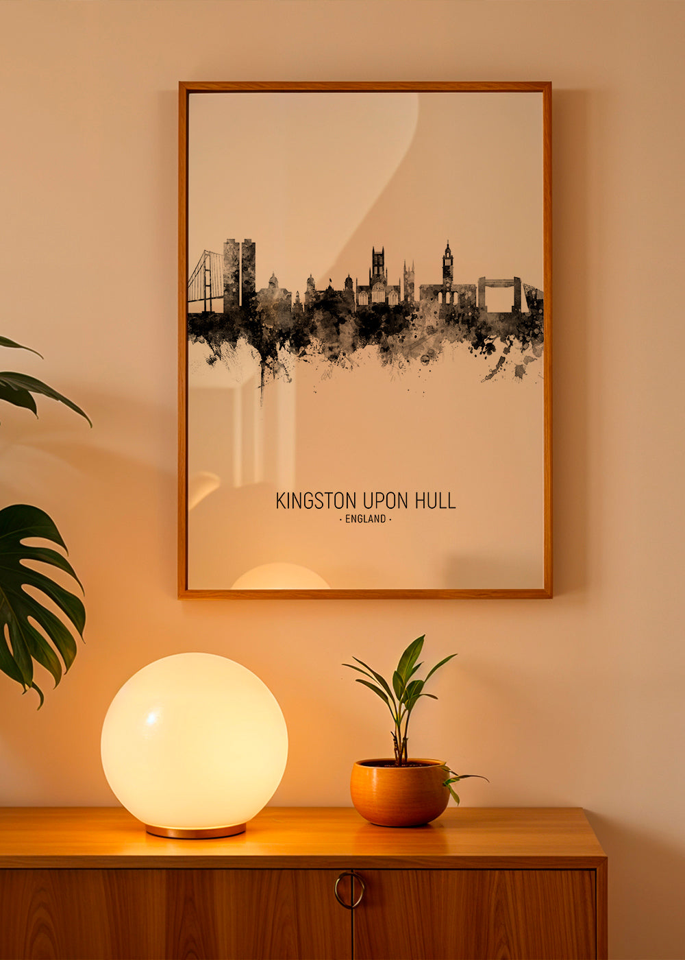 Kingston upon Hull Skyline black and white