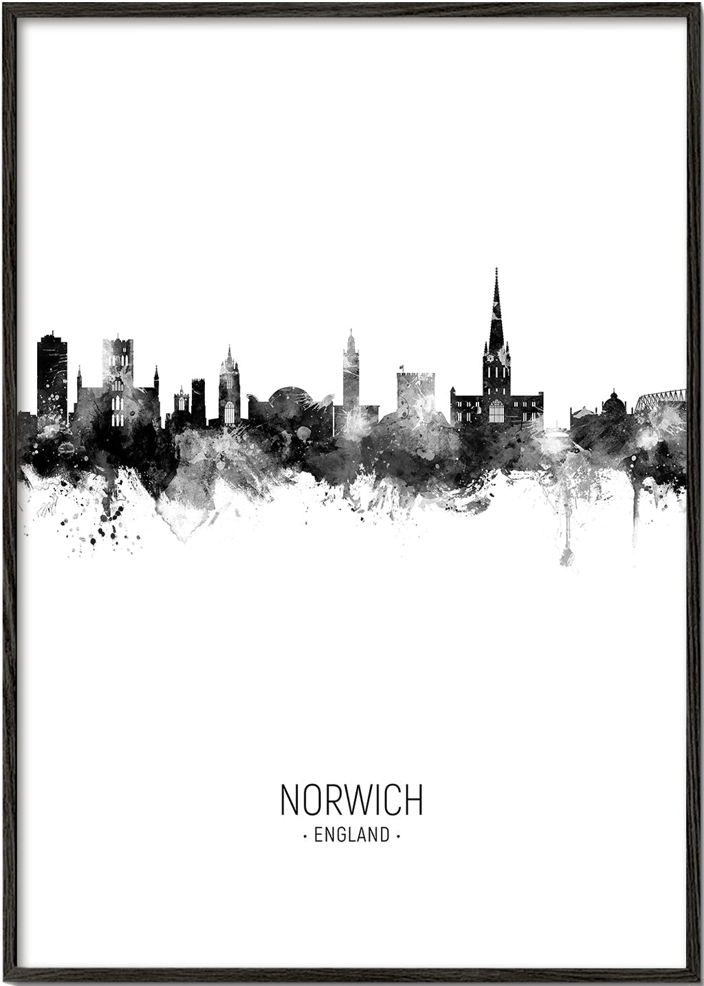 Norwich Skyline black and white