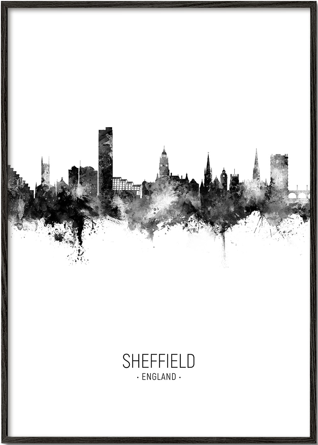 Sheffield Skyline black and white