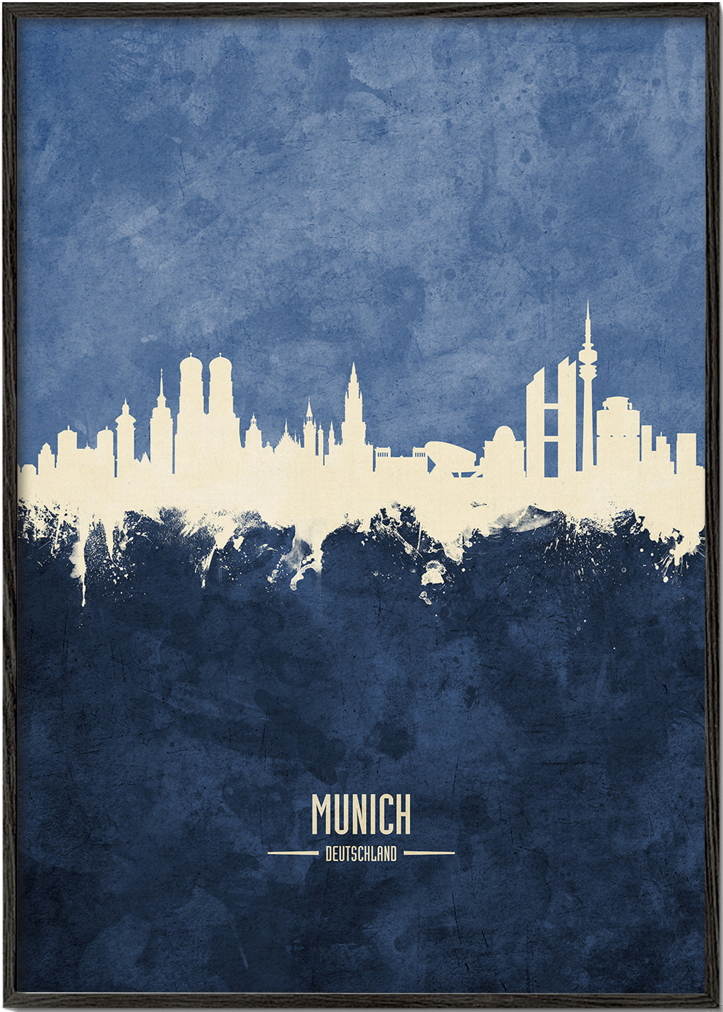 Munich Skyline blue