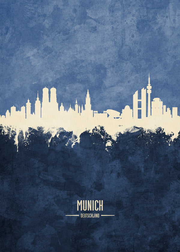 Munich Skyline blue
