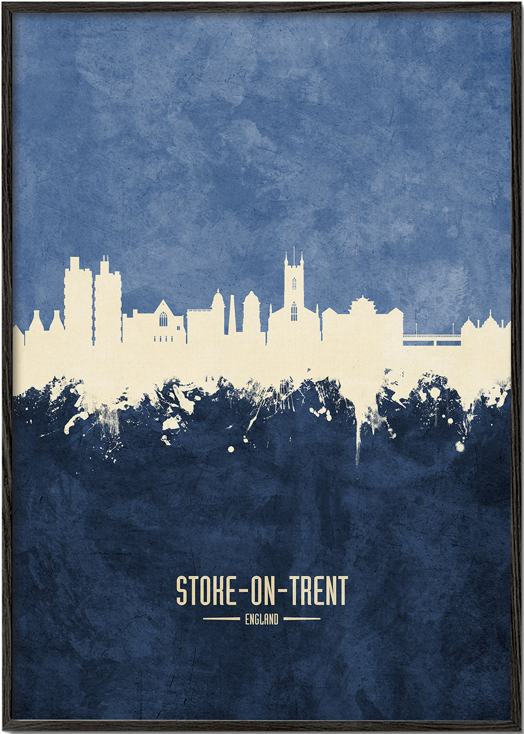 Stoke-on-Trent Skyline blue