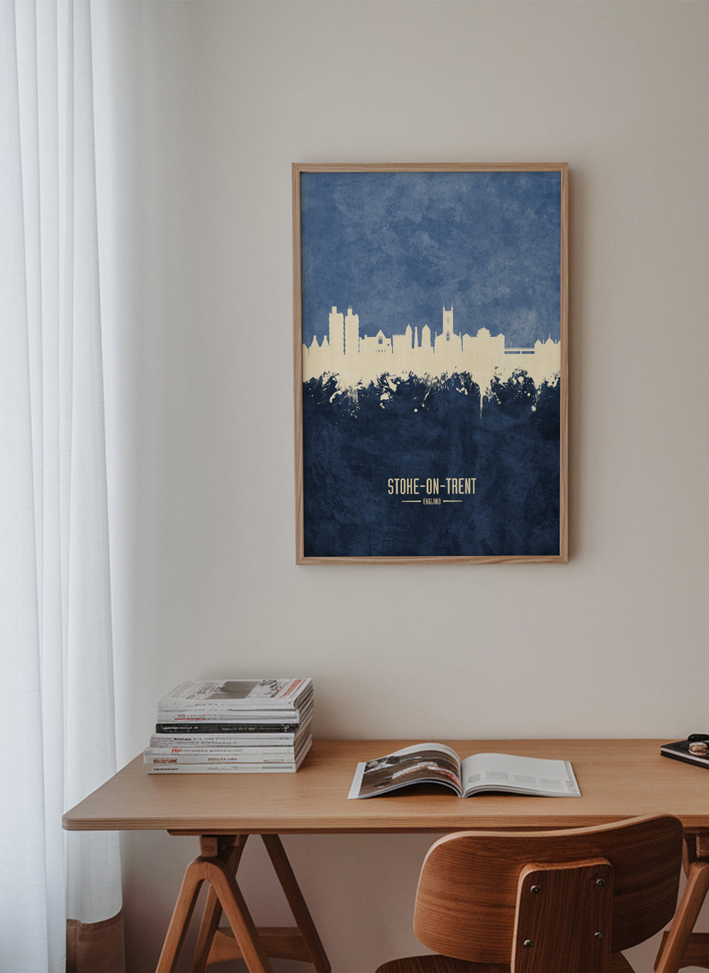 Stoke-on-Trent Skyline blue