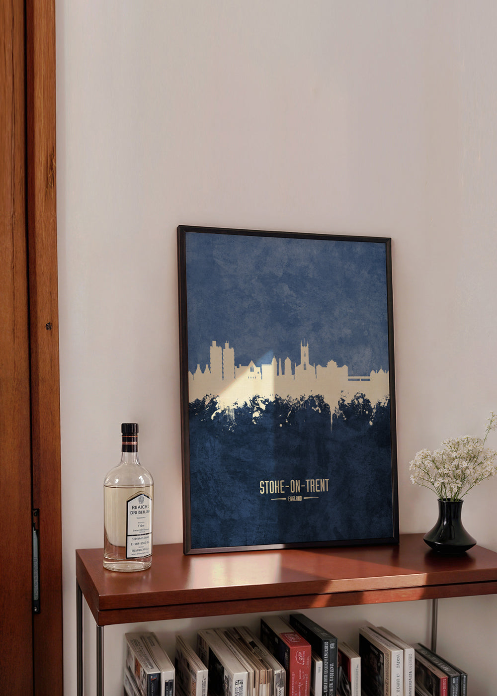 Stoke-on-Trent Skyline blue