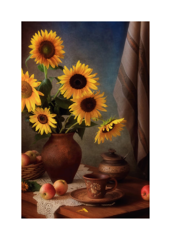 Still life with sunflowers and apples - Tatyana Skorokhod (ТатьÑна