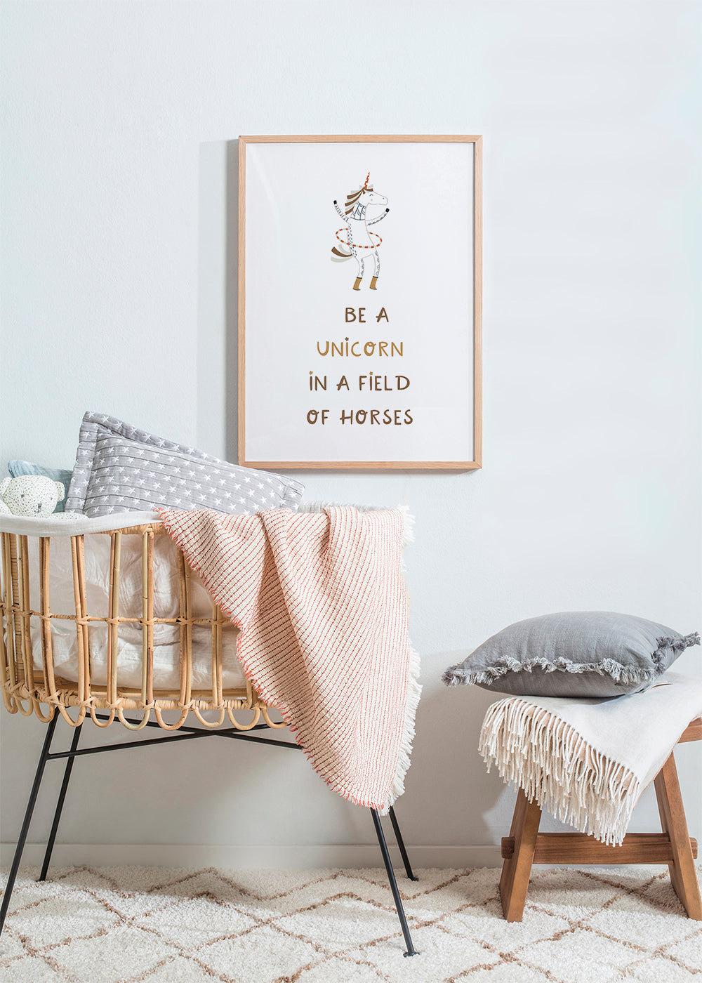 Be a Unicorn in a field of horses Quote white