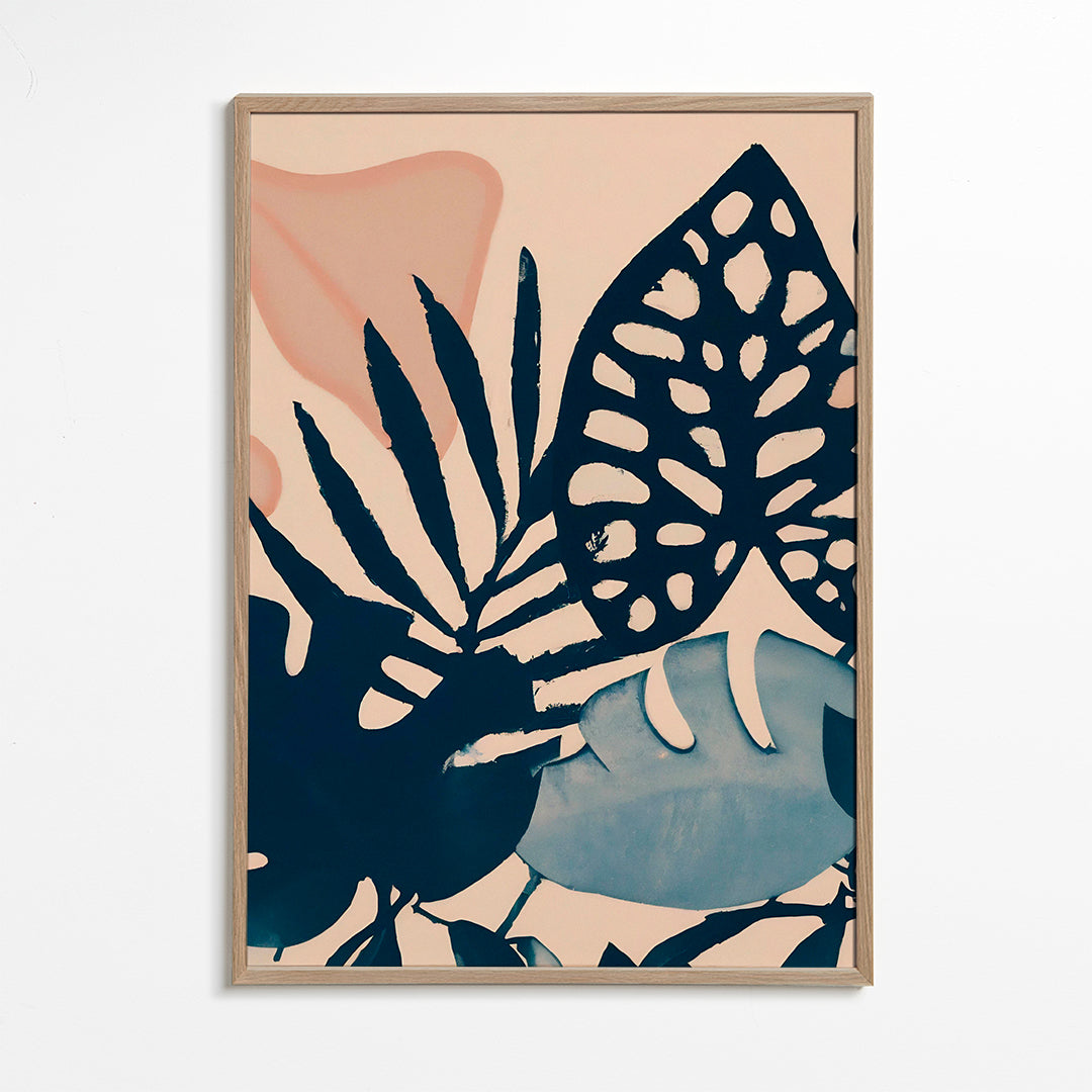 Powder pink leaves