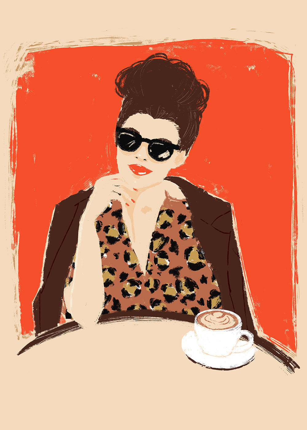Illustration At the Café_cap
