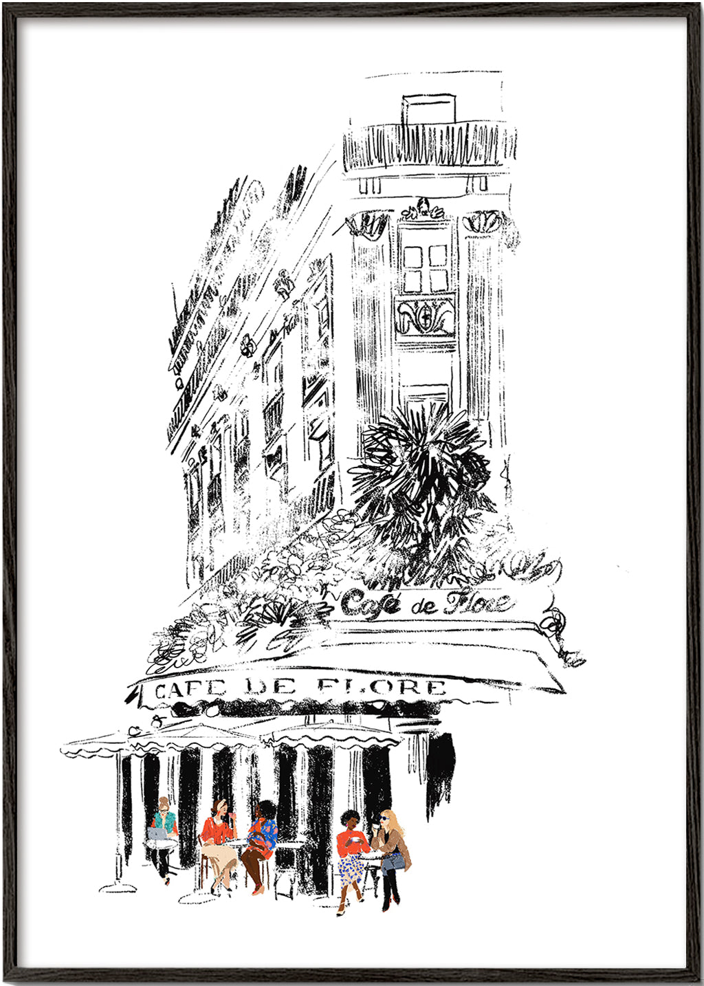 Illustration Café de Flore Paris_bf