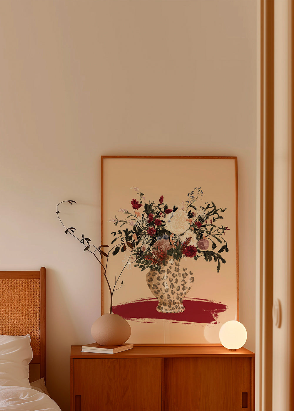 Illustration Flowers in a leopard vase_product1