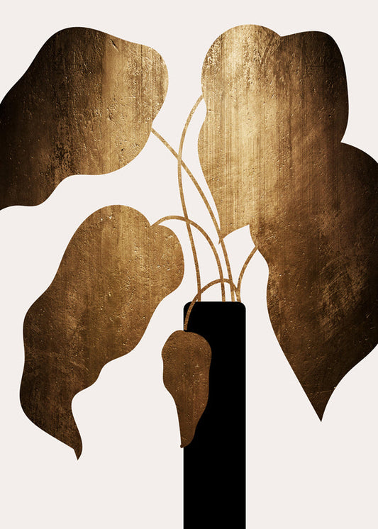 Abstract bouquet - gold
