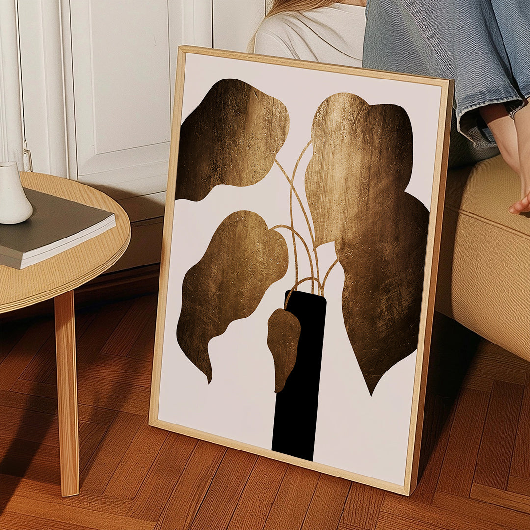 Abstract bouquet - gold