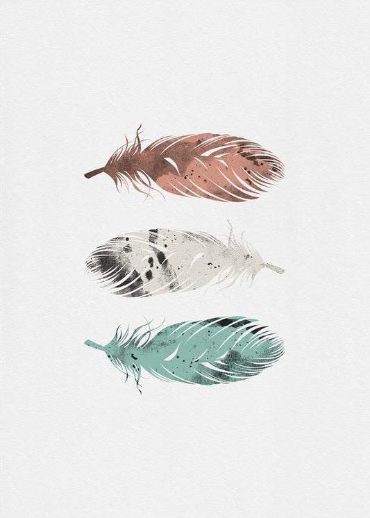 Pastel feathers