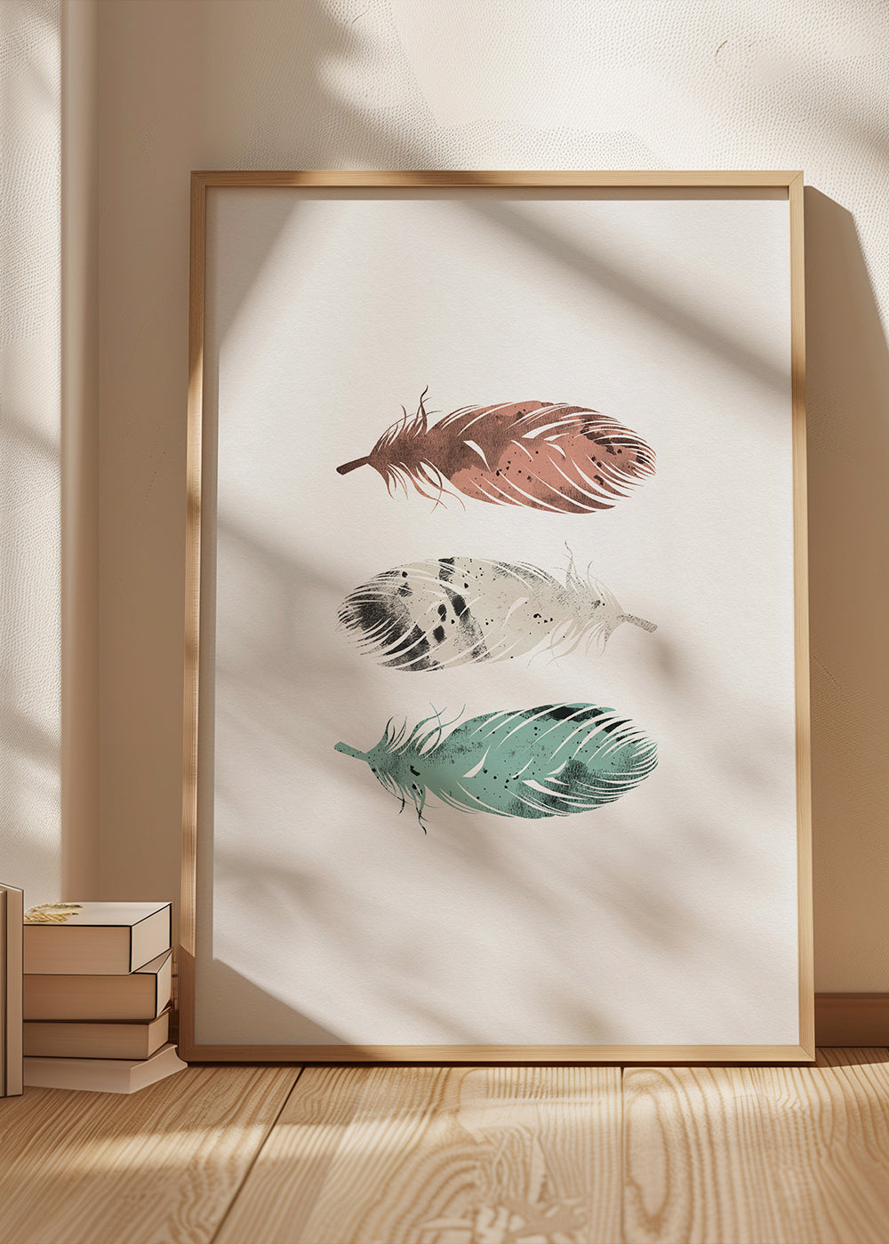 Pastel feathers