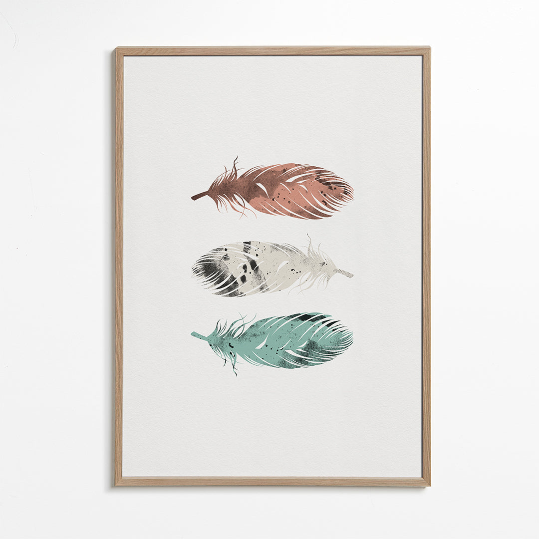 Pastel feathers