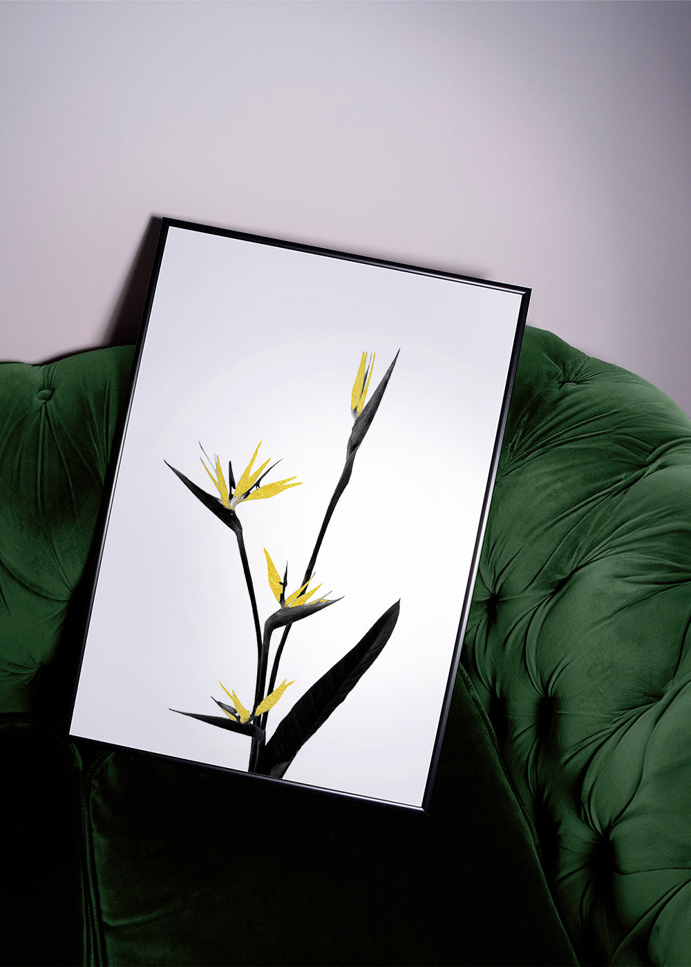 Flower Minimal Black and Gold 05