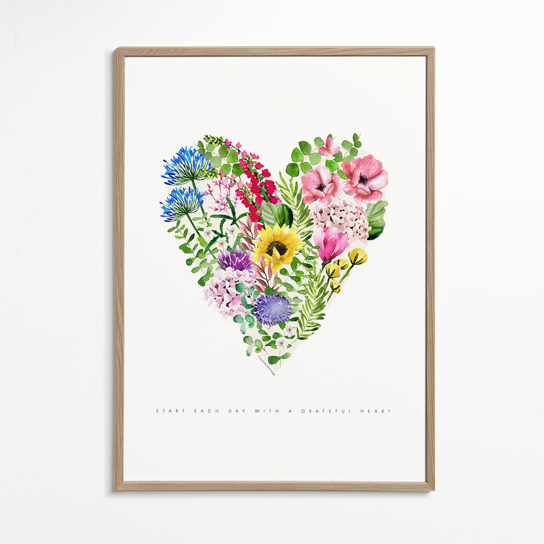 Heart Flowers Sunflower