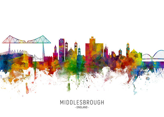 Middlesbrough skyline multicolour
