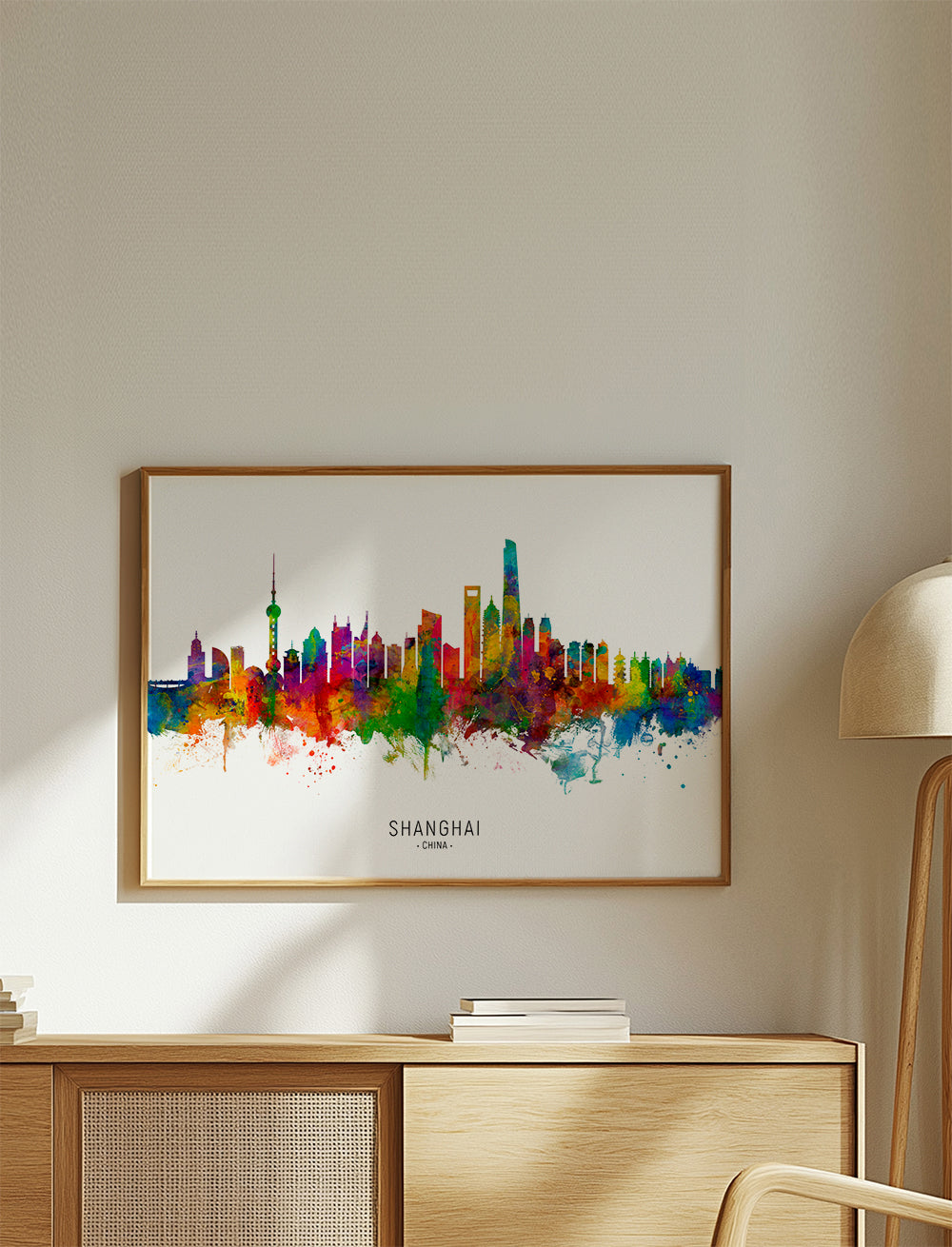 Shanghai skyline multicolour