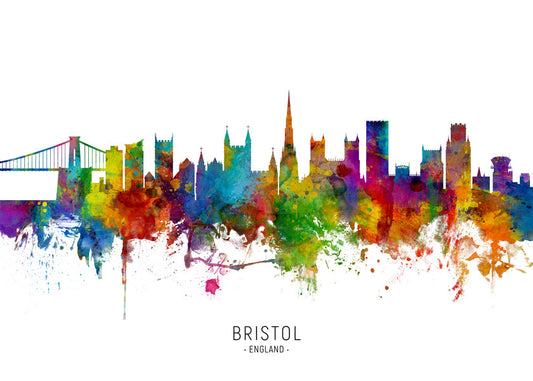 Bristol skyline multicolour