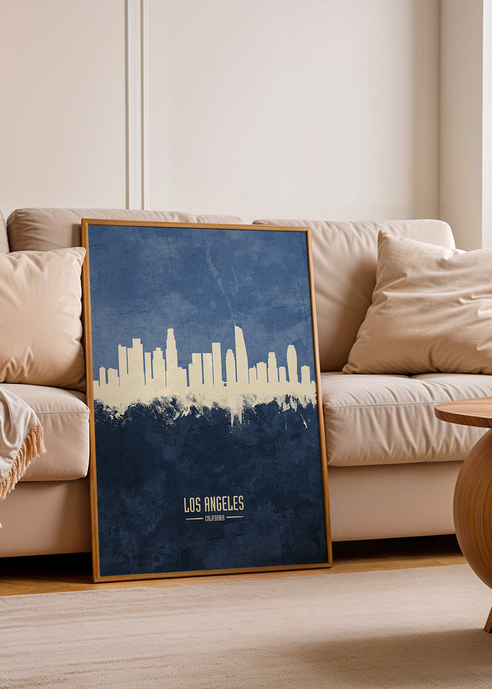 Los Angeles skyline blue