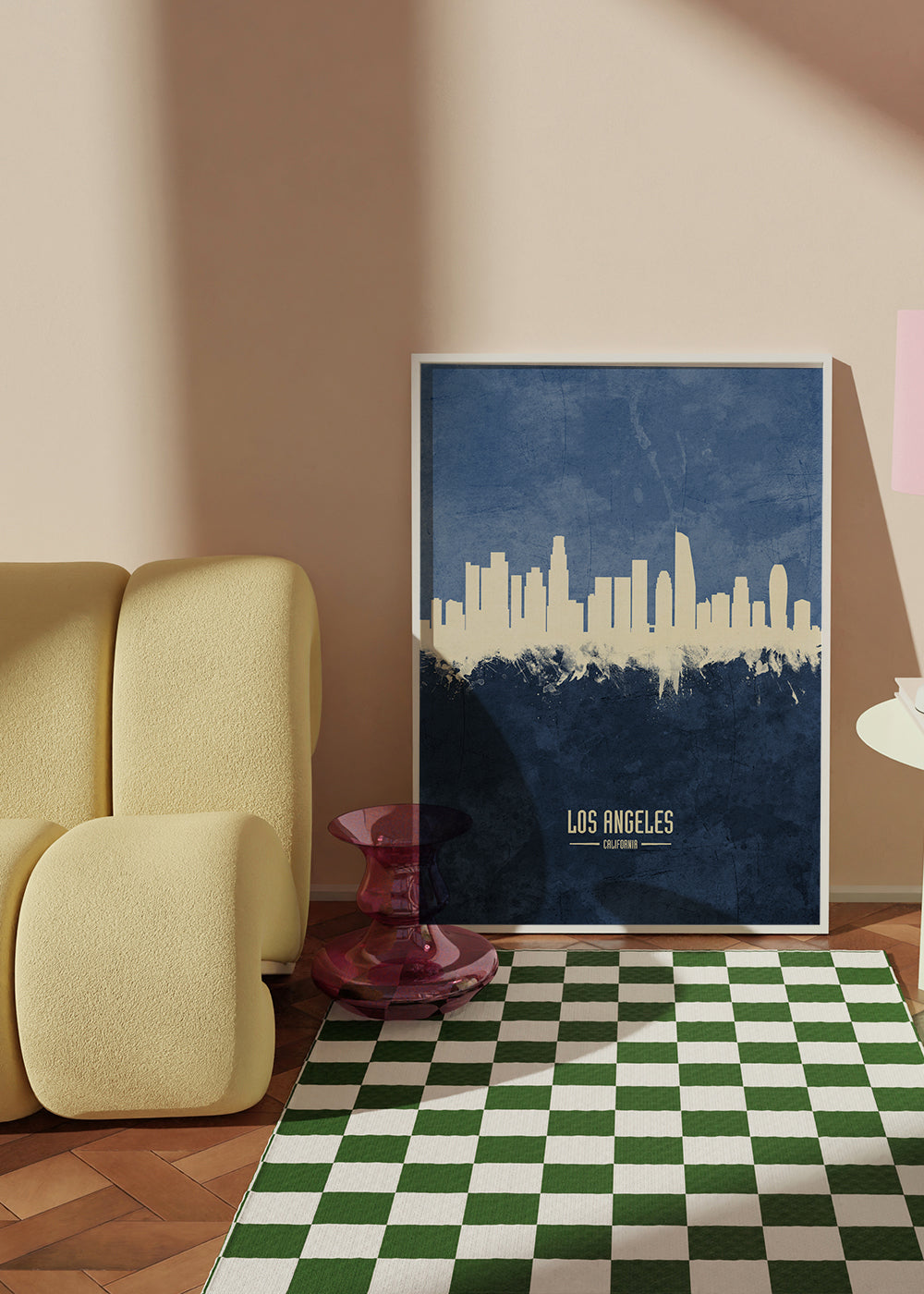 Los Angeles skyline blue