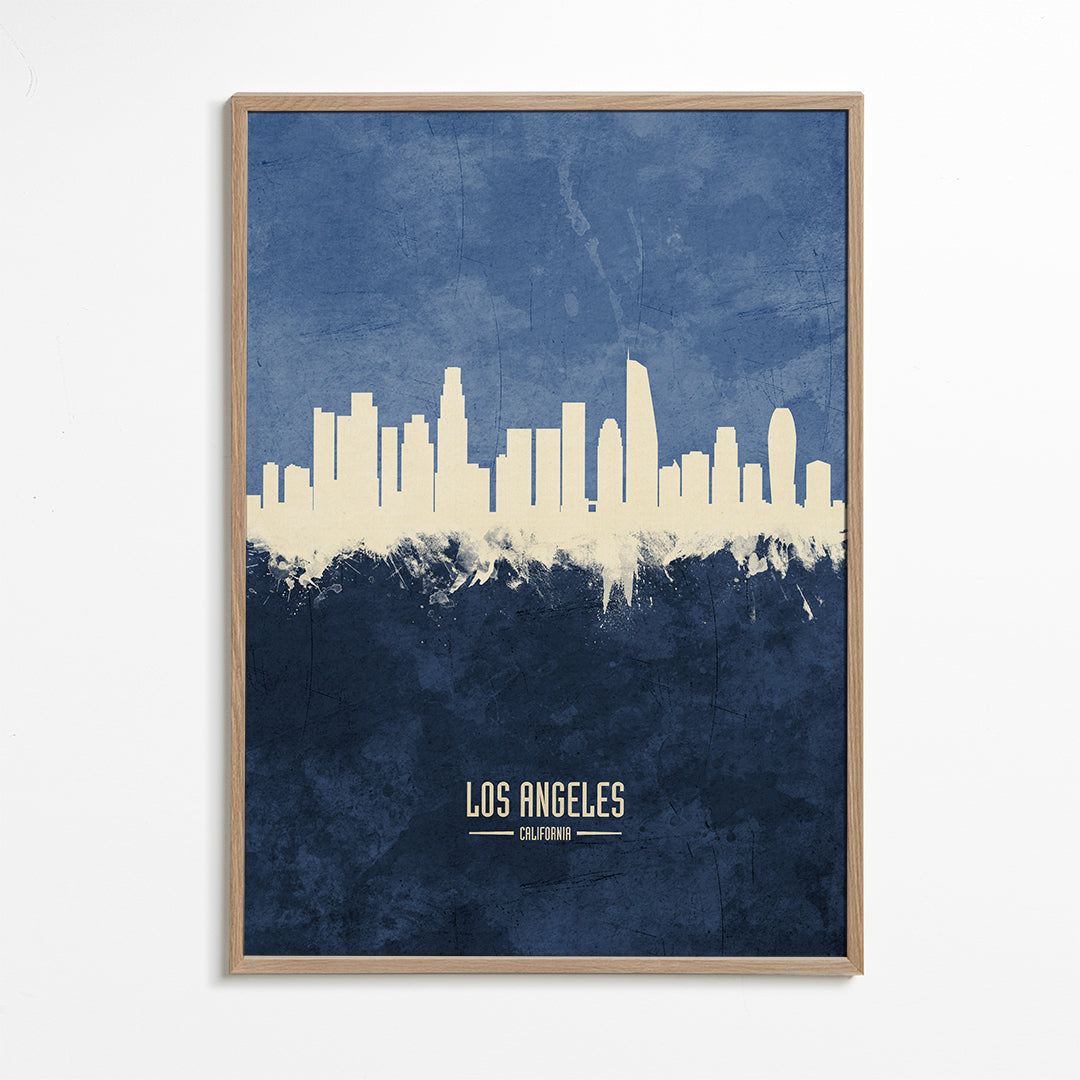 Los Angeles skyline blue