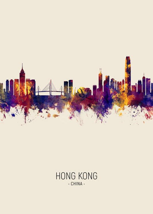 Hong Kong Skyline beige