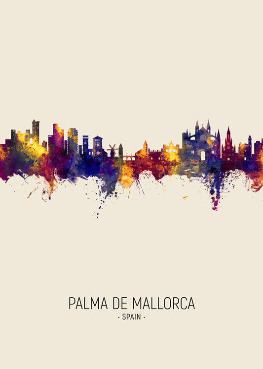 Palma de Mallorca Skyline beige