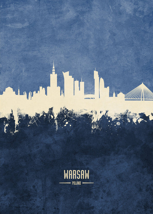 Warsaw Skyline blue