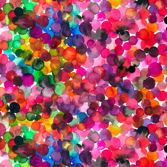 Overlapped Watercolor Dots Square