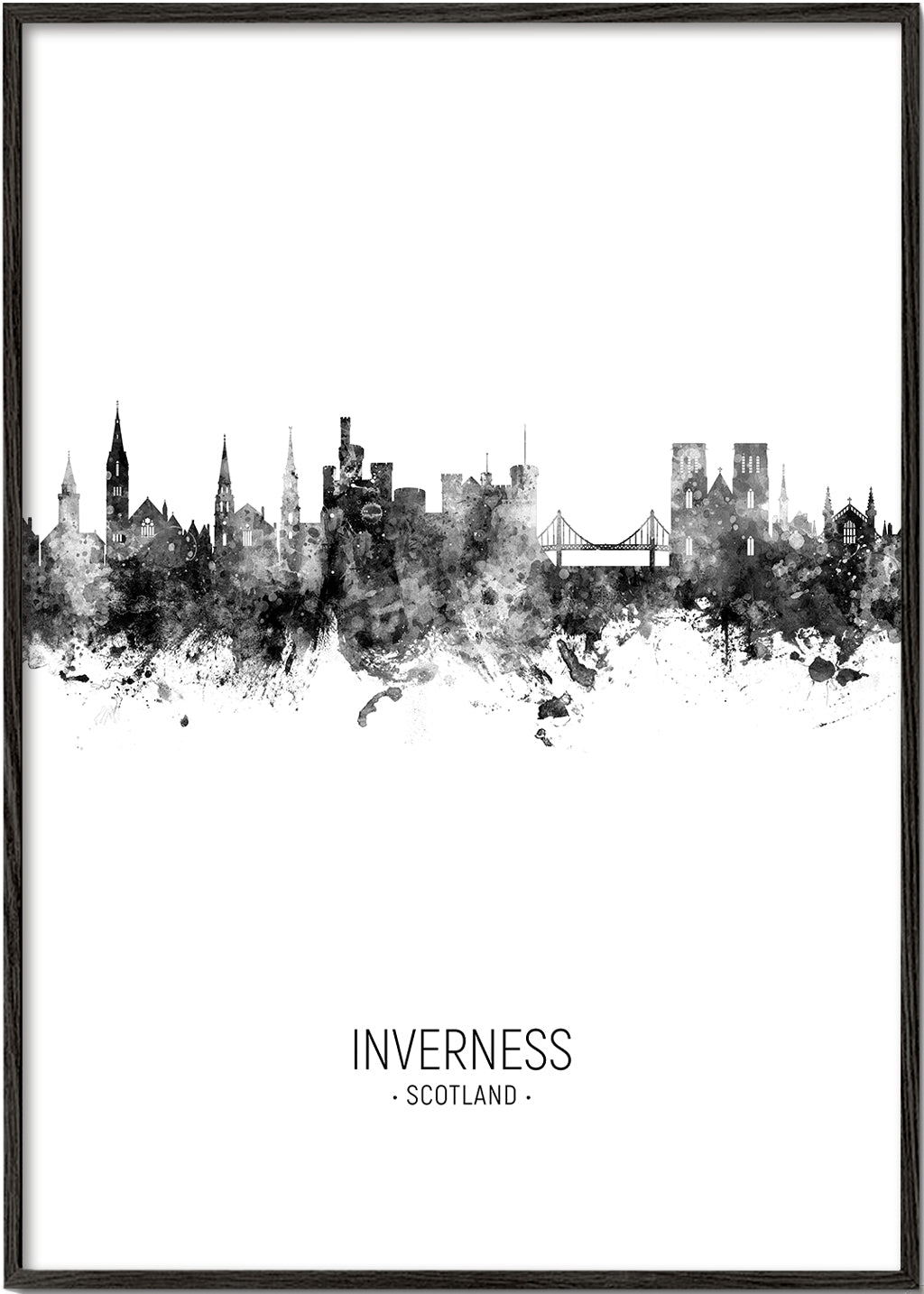 Inverness Skyline black and white