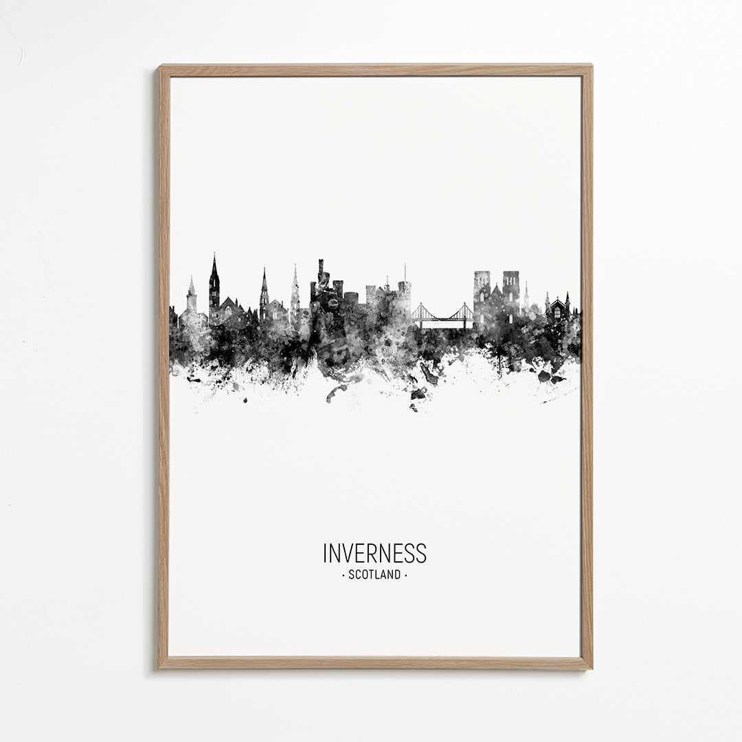 Inverness Skyline black and white