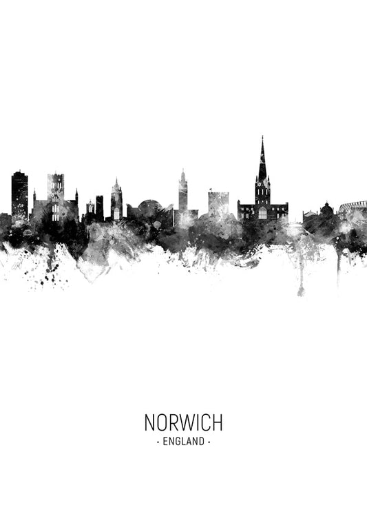 Norwich Skyline black and white