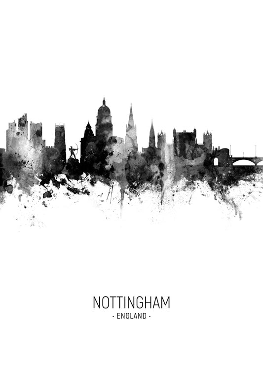 Nottingham Skyline black and white