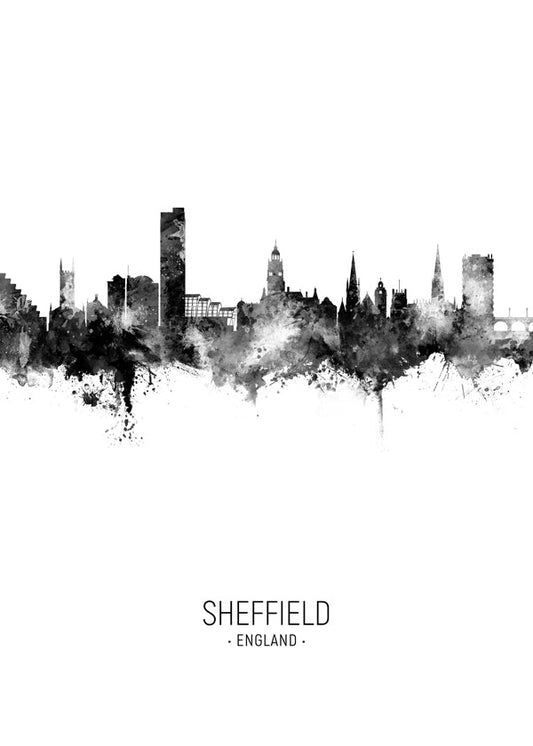 Sheffield Skyline black and white