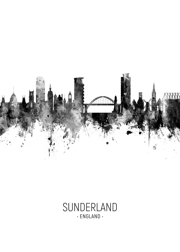 Sunderland Skyline black and white