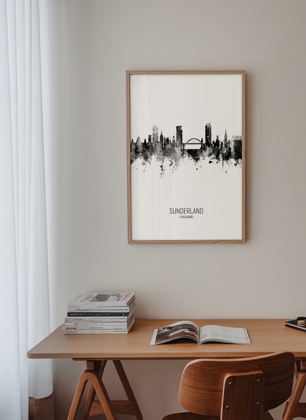 Sunderland Skyline black and white