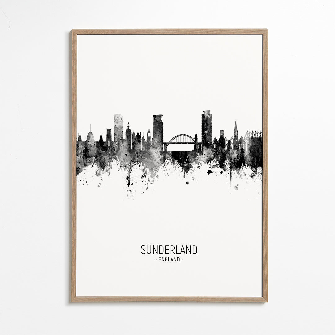 Sunderland Skyline black and white