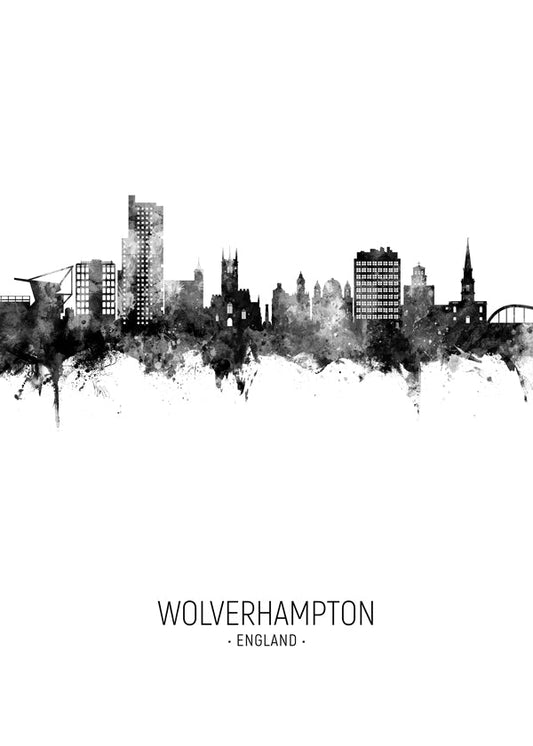Wolverhampton Skyline black and white
