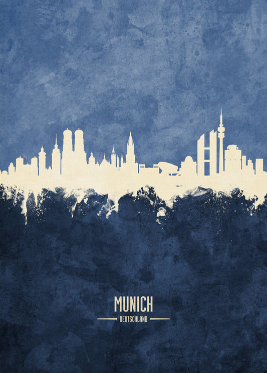 Munich Skyline blue